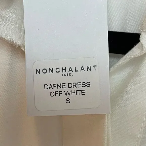 NONCHALANTLable Dafne Tie Front Dress Off White Women's Size S NWT